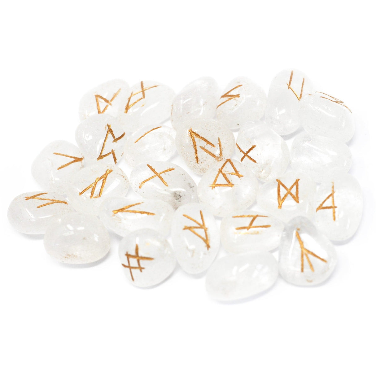 Crystal Runes Stones Set in Pouch - SHAMTAM.COM