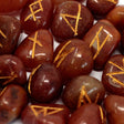 Red Aventurine Runes Stone Set in Pouch - SHAMTAM.COM