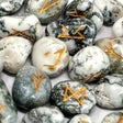 Tree Agate Runes Stone Set in Pouch - SHAMTAM.COM