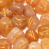 Yellow Aventurine Runes Stone Set in Pouch - SHAMTAM.COM