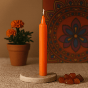 Sacral Chakra Candles Orange Pack of 12 - SHAMTAM.COM