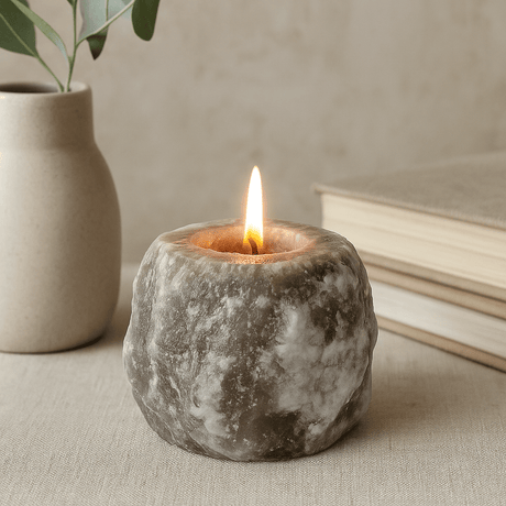 Salt Candle Holder Grey 600 - 800g - SHAMTAM.COM