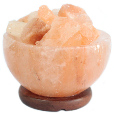 Himalayan Salt Lamp - Salt Fire Bowl and Chunks 15cm x 9cm - SHAMTAM.COM