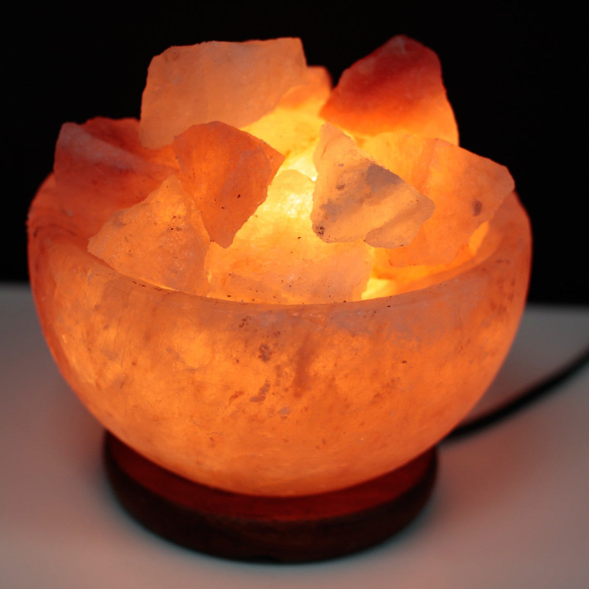 Himalayan Salt Lamp - Salt Fire Bowl and Chunks 15cm x 9cm - SHAMTAM.COM