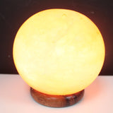 Himalayan Salt Lamp Ball - Big Wooden Base - SHAMTAM.COM