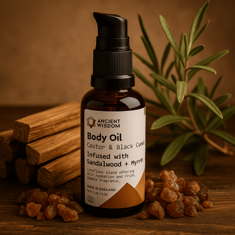 Sandalwood and Myrrh Organic Body Oil 50ml - SHAMTAM.COM
