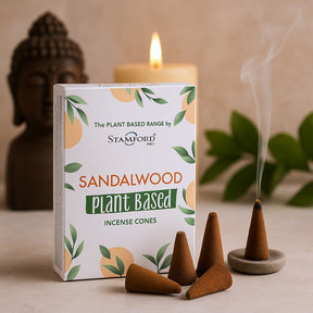 Sandalwood Incense Cones Plant - Based 12 Cones Stamford - SHAMTAM.COM