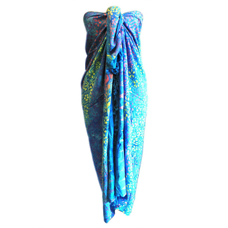 Sarong Bali Floral Rayon, 4 Colors - SHAMTAM.COM
