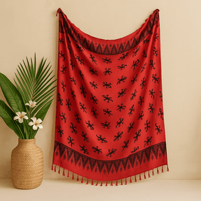 Sarong Bali Gecko Rayon - Pink - SHAMTAM.COM