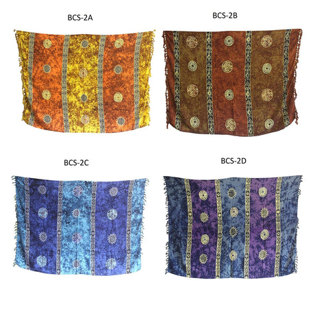 Sarong Celtic Lucky Coins, 1 Piece 4 Colours - SHAMTAM.COM