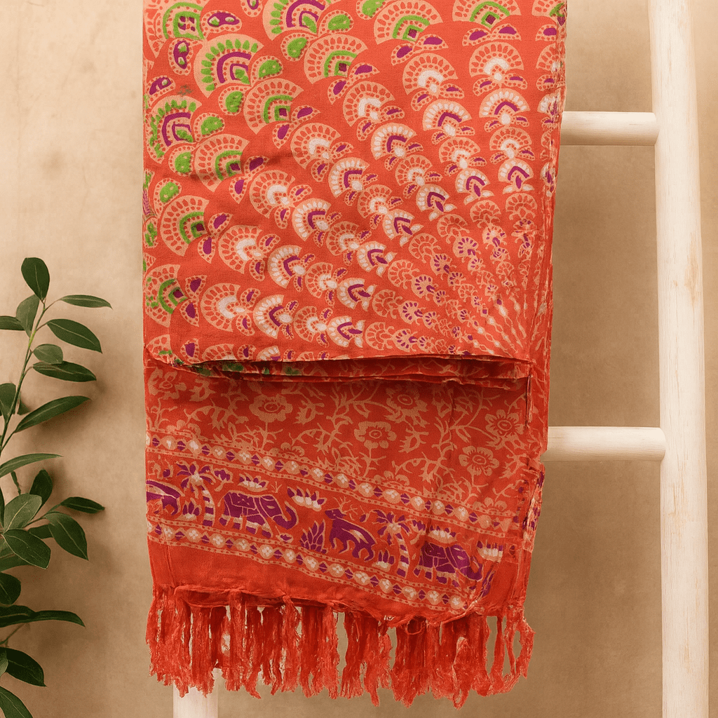 Sarong Pink Rose Mandala Beach Wrap - SHAMTAM.COM