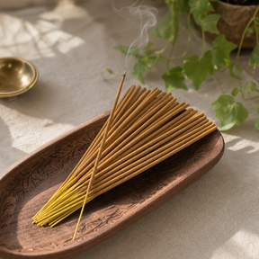 Satya Incense 15gm - 7 Chakra — styled in a warm, naturally lit interior