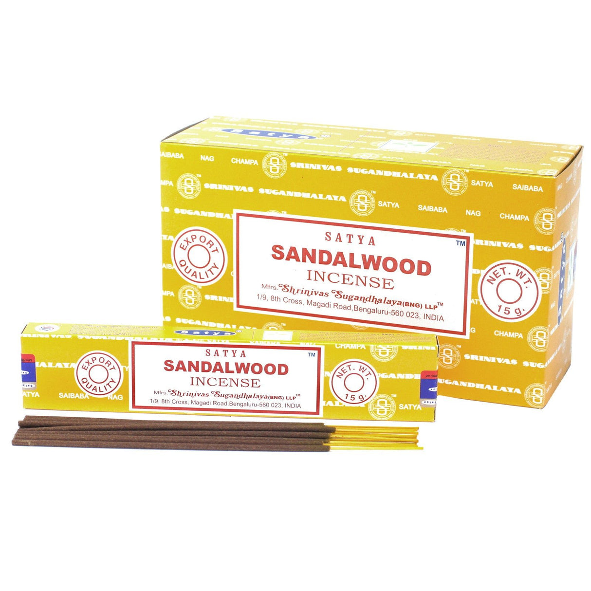 Sandalwood Incense -  Satya 15g - SHAMTAM.COM