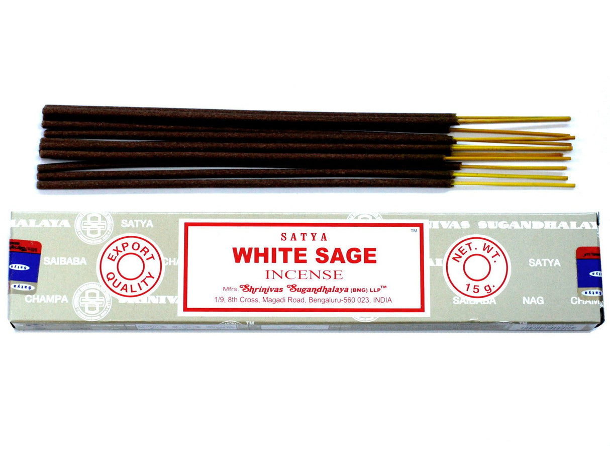 White Sage Incense -  Satya 15g - SHAMTAM.COM