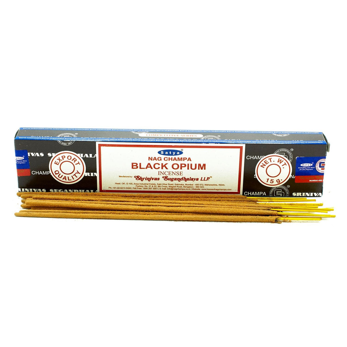 Black Opium Incense -  Satya 15g - SHAMTAM.COM