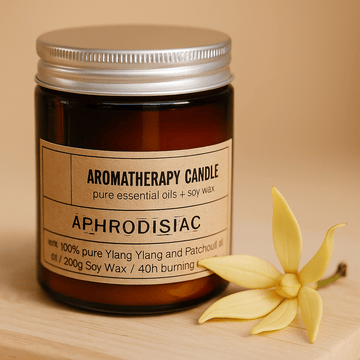Vela perfumada de cera de soja afrodisíaca