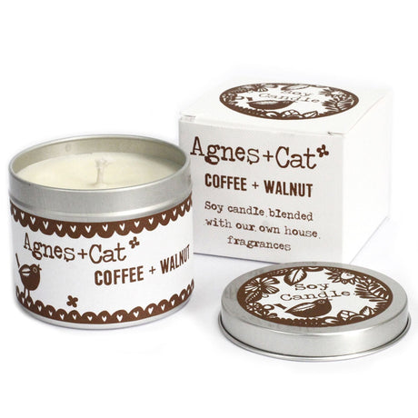 Scented Soy Tin Candle - Coffee and Walnut - SHAMTAM.COM