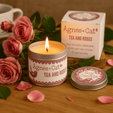 Scented Soy Tin Candle Tea and Roses - SHAMTAM.COM