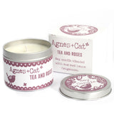 Scented Soy Tin Candle Tea and Roses - SHAMTAM.COM