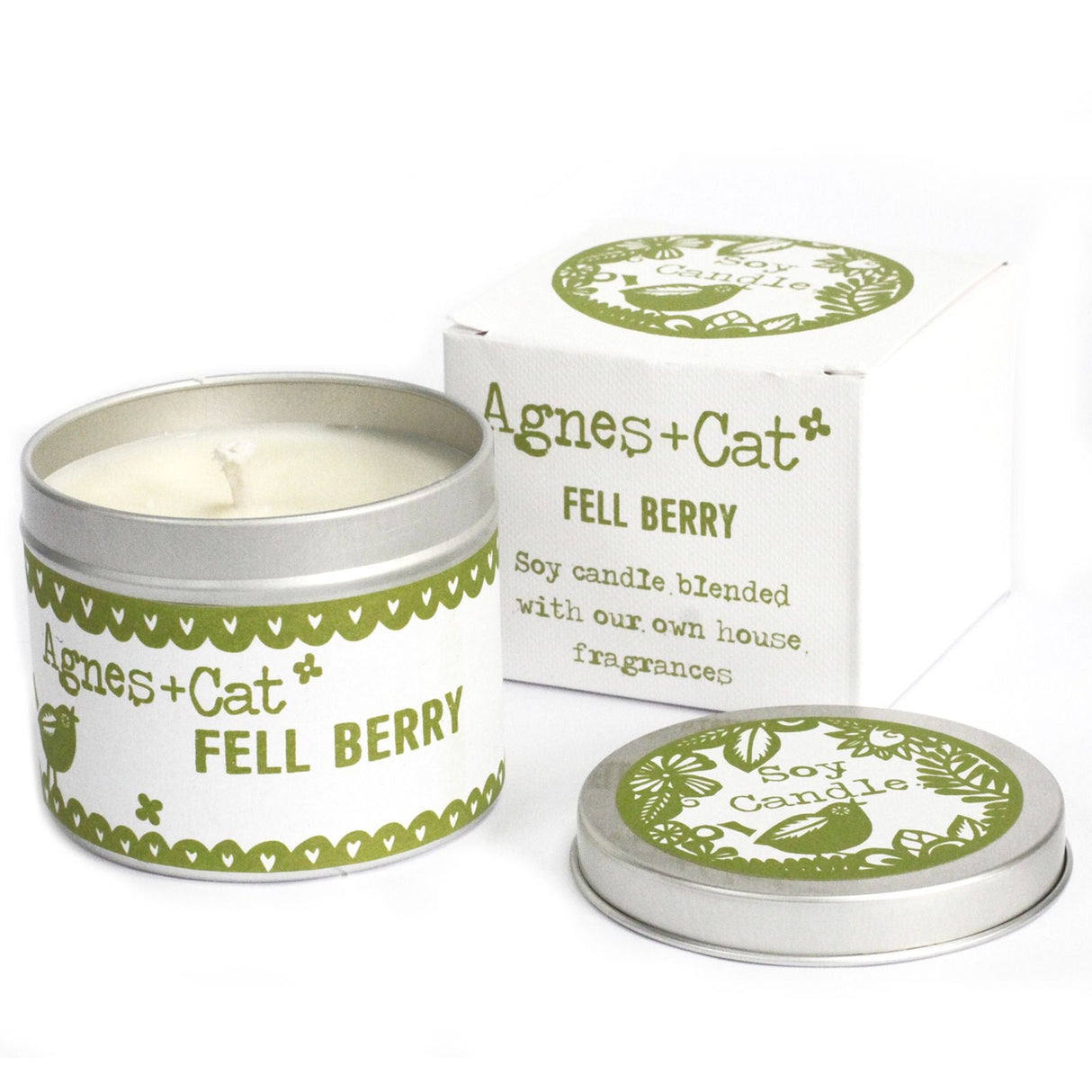 Scented Soy Wax Tin Candle - Fell Berry 200ml - SHAMTAM.COM