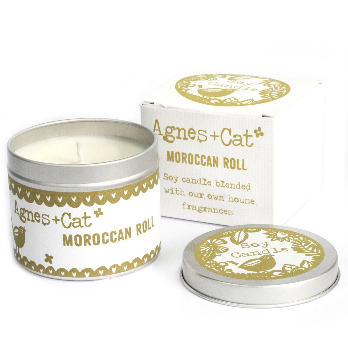 Scented Soy Wax Tin Candle, Moroccan Roll - SHAMTAM.COM