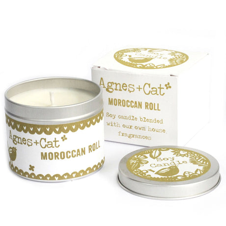 Scented Soy Wax Tin Candle, Moroccan Roll - SHAMTAM.COM