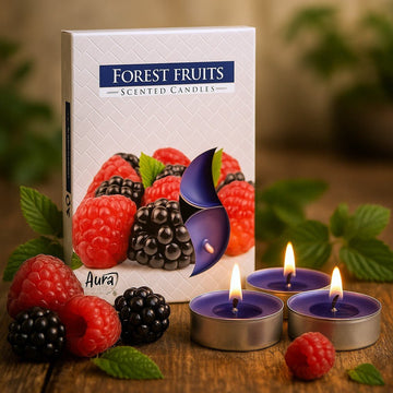 Velas tealight aromáticas Frutas del bosque Paquete de 6