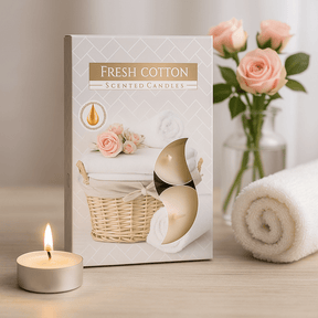 Scented Tealight Candles - Fresh Cotton - SHAMTAM.COM