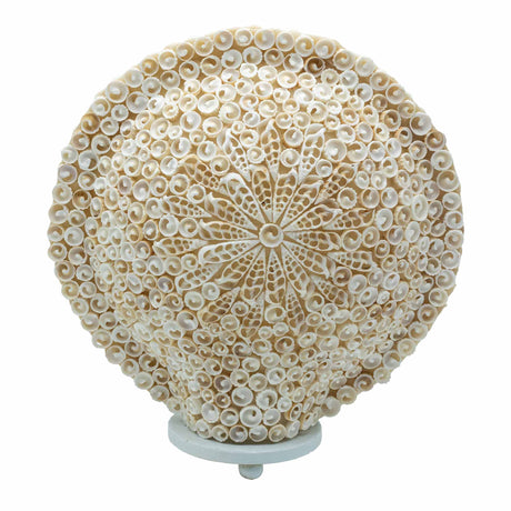 Boho Sea Shell Lamp - Cut Art Shell Large Round - 30cm - SHAMTAM.COM