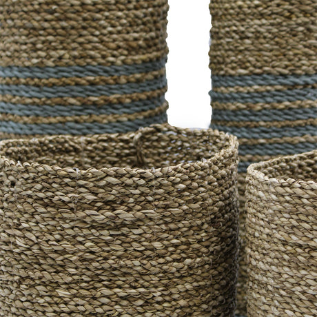 Seagrass & Abu - Abu Raffia Set - 2 Vase & 2 Bins - SHAMTAM.COM