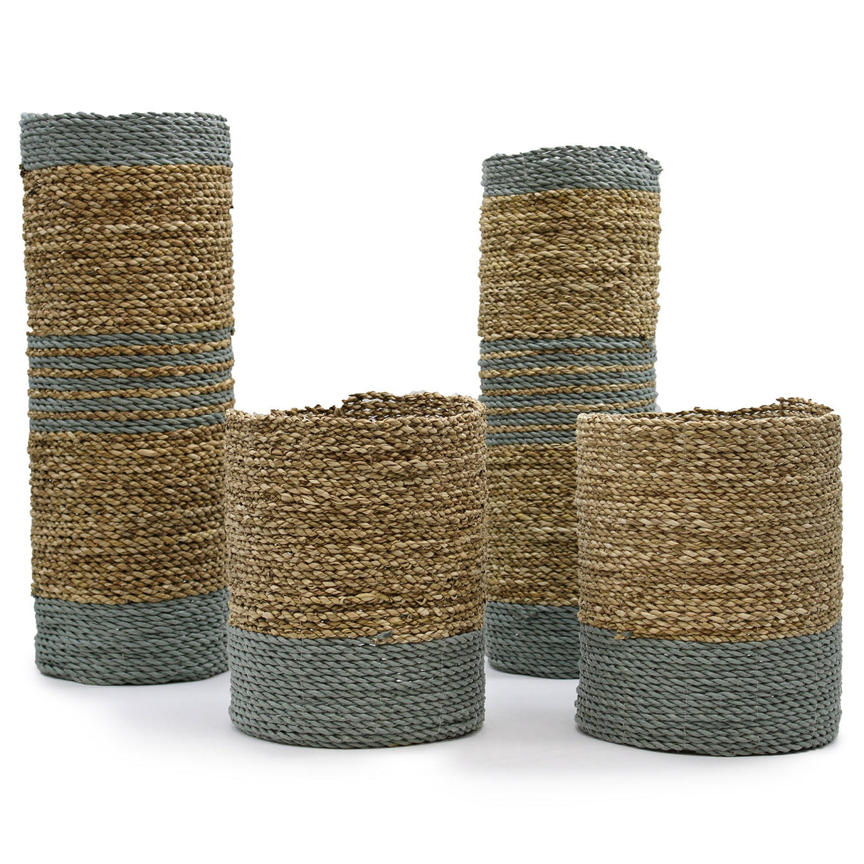 Seagrass & Abu - Abu Raffia Set - 2 Vase & 2 Bins - SHAMTAM.COM