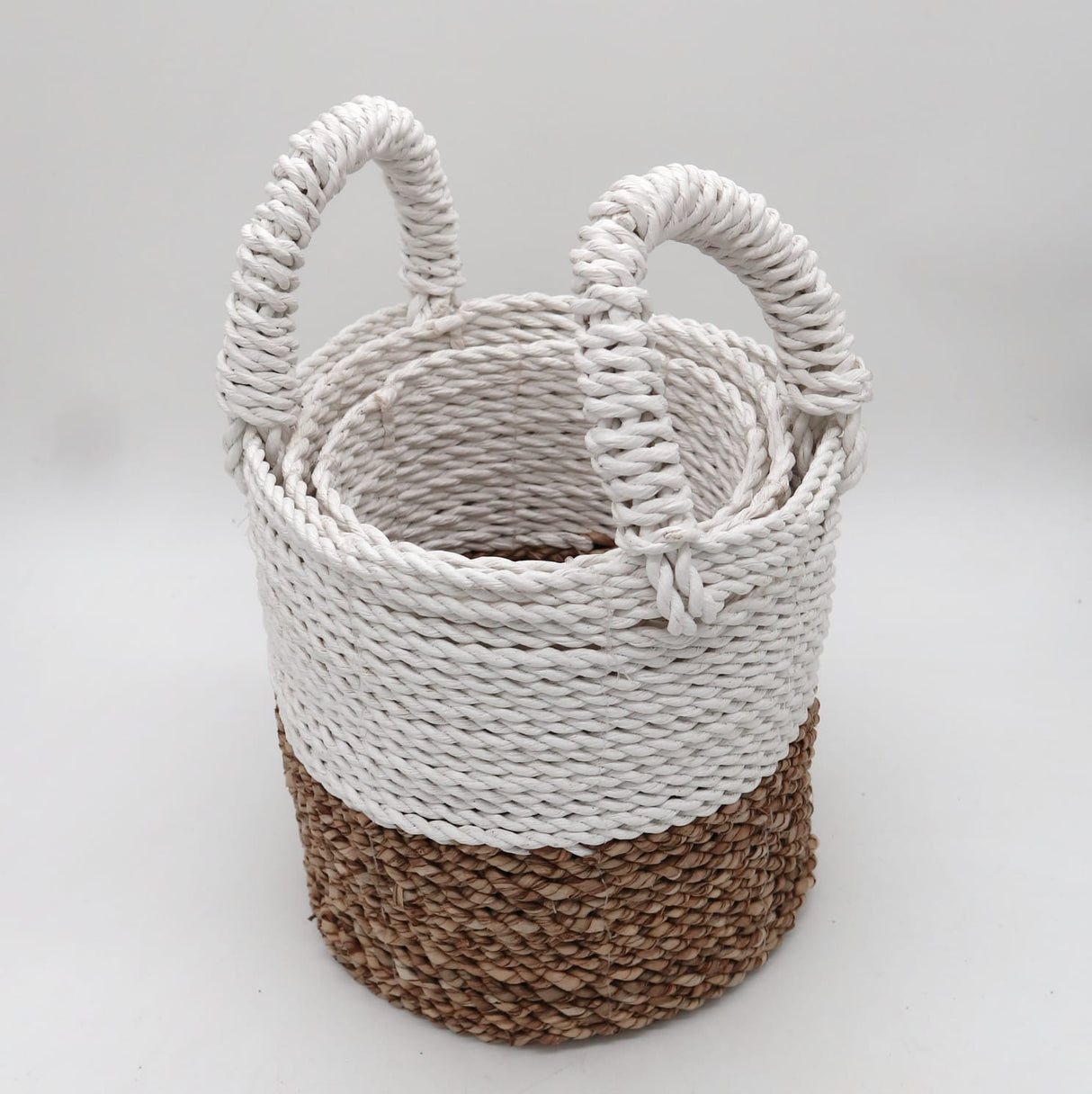 Seagrass Basket Set - Natural White - SHAMTAM.COM