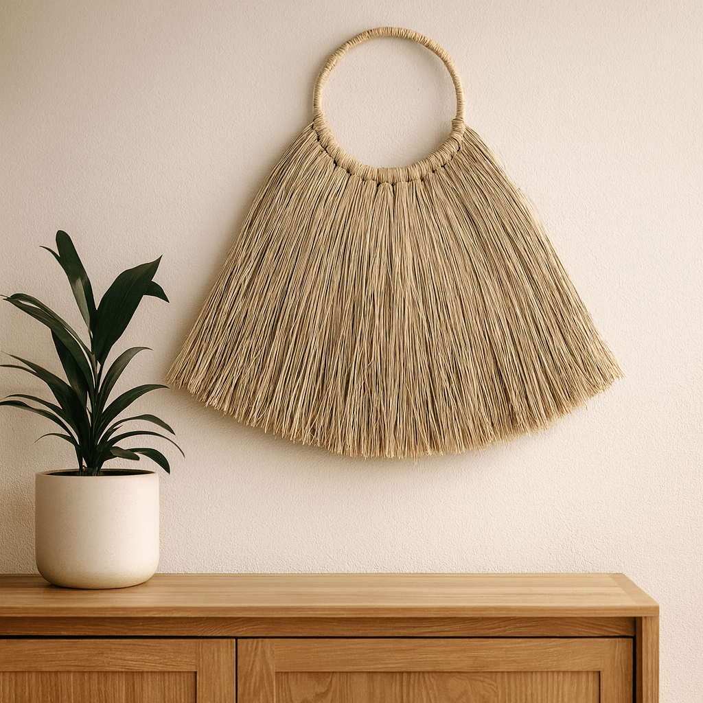 Seagrass Fan Wall Decor Large Natural - SHAMTAM.COM