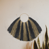 Large Seagrass Fan Wall Decor - Zebra - SHAMTAM.COM