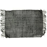 Seagrass Fringe Natural Placemat - Black - SHAMTAM.COM