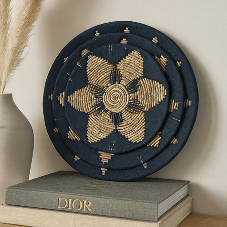 Seagrass Wall Art Set of Three Bowls Black - SHAMTAM.COM