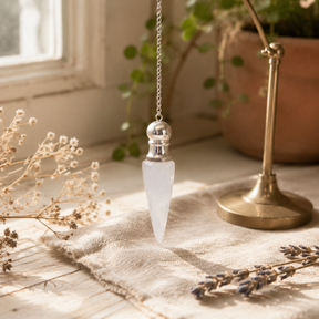 Pendule Découverte Secrète de la Vérité - Quartz Clair - Argenté