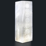 Selenite Lamp 25cm - Block Chakra Lamp - SHAMTAM.COM