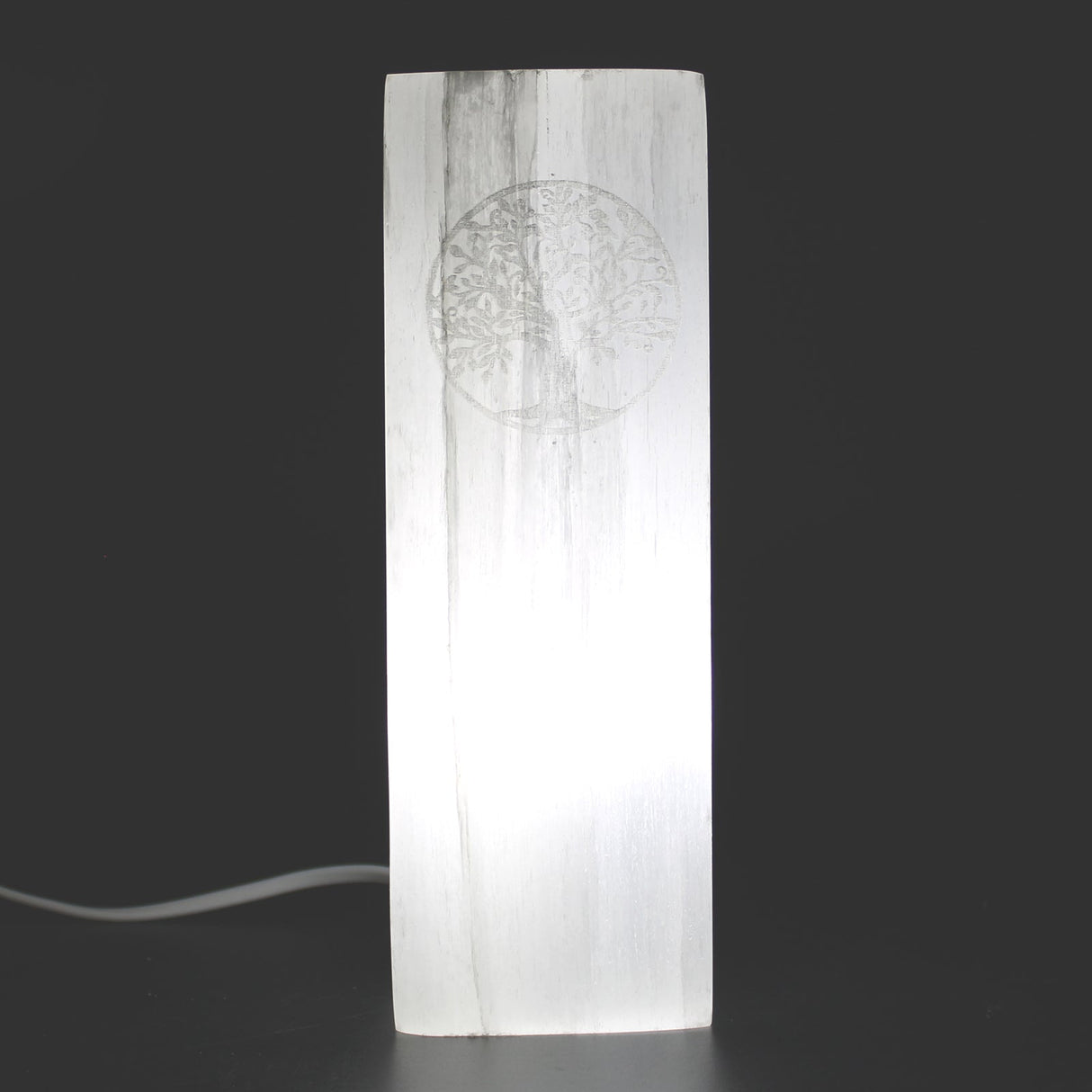 Selenite Lamp 25cm - Block Tree of Life - SHAMTAM.COM