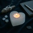 Selenite Candle Holder Heart - SHAMTAM.COM