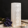 Selenite Chakra Block Lamp 25cm - SHAMTAM.COM