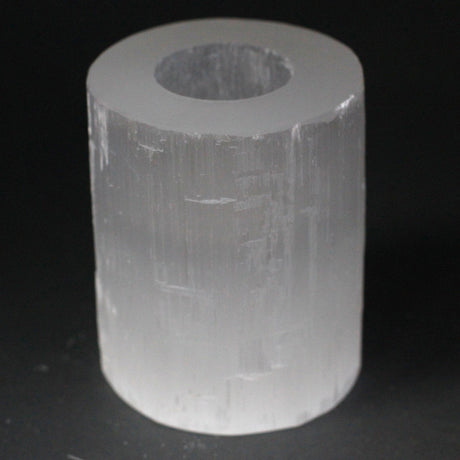 Selenite Candle Holder - Cylinder 10 cm - SHAMTAM.COM