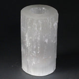 Selenite Candle Holder - Cylinder 15 cm - SHAMTAM.COM