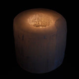 Selenite Candle Holder - Cylinder 8 cm - SHAMTAM.COM