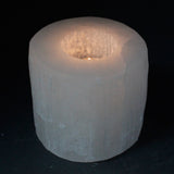 Selenite Candle Holder - Cylinder 8 cm - SHAMTAM.COM