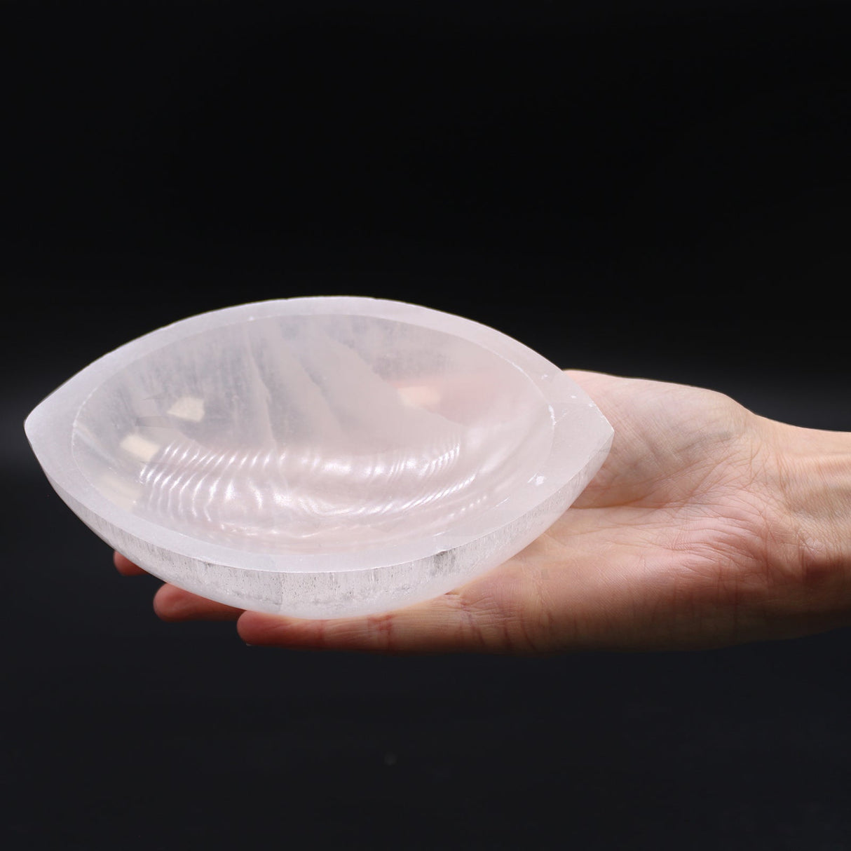 Selenite Bowl Eye - 15cm - SHAMTAM.COM