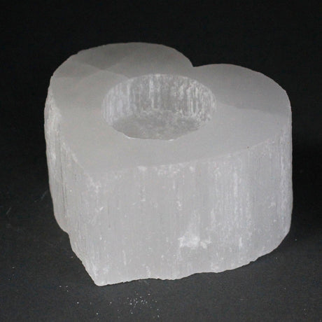 Selenite Candle Holder Heart - SHAMTAM.COM