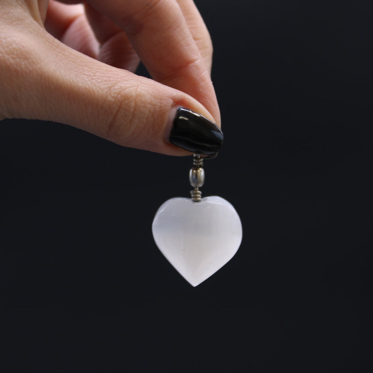 Selenite Pendant Heart - SHAMTAM.COM