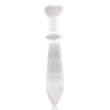 Selenite Ritual Knife - Spiral 25cm - SHAMTAM.COM