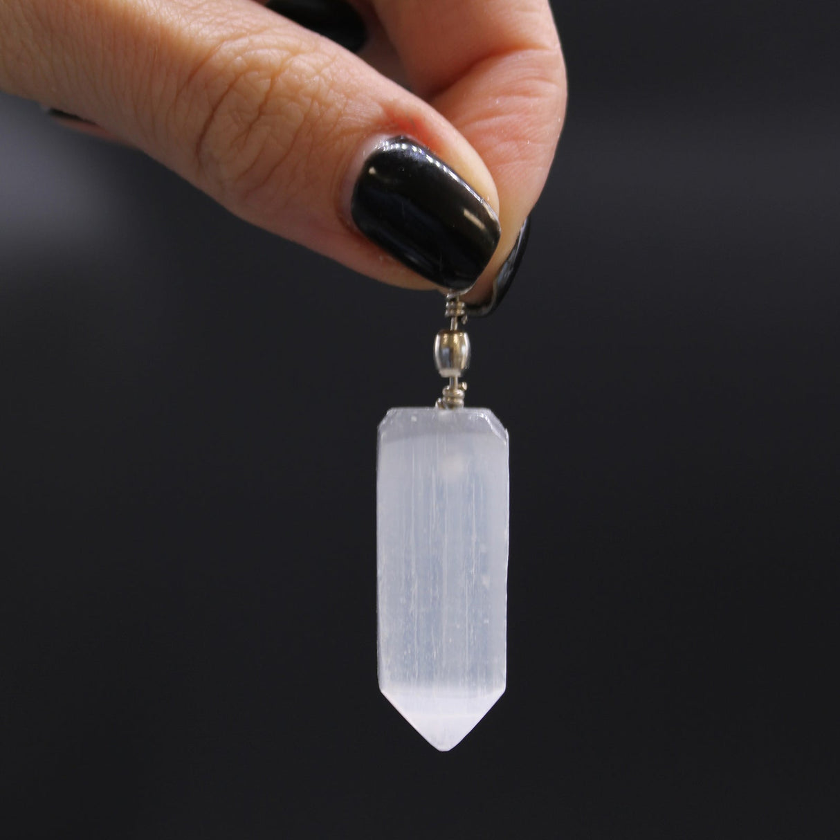 Selenite Obelisk Pendant - SHAMTAM.COM